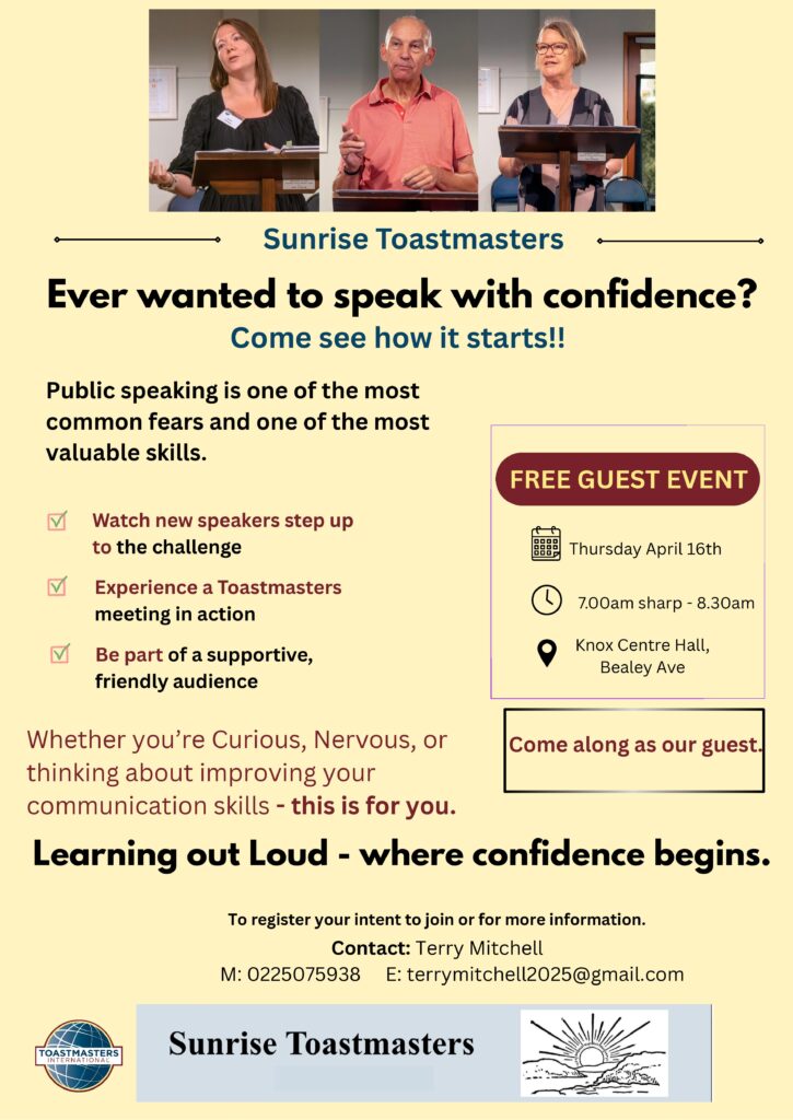 Sunrise Open Meeting Poster
