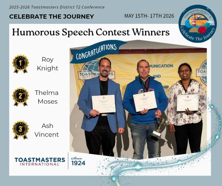 Humorist Speech Contest Winners 2026
